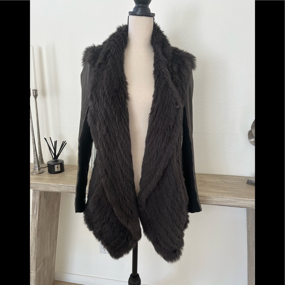 June Rabbit Fur & Leather Jacket